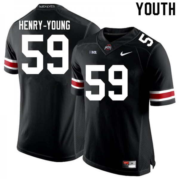 Ohio State Buckeyes #59 Darrion Henry-Young Youth High School Jersey Black